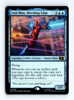 Iron Man, Bleeding Edge (Foil) 0626 (R) MTG Commander: Marvel Super Heroes (MSC) - Image 1