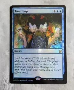 Time Stop (Foil) | MTG Foundations FDN | Rare Blue Instant EDH Commander | NM - Image 1