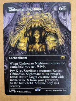 MTG 1x BORDERLESS Chthonian Nightmare # 330 Modern Horizons 3 Magic the x1 NM - Image 1