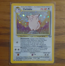 Wizards of the Coast Clefable 1/64 Jungle Holo Rare 70 HP English 1999 - Image 1