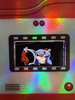 Pokemon-35mm Film Cell-Discontinued FSA-Rainbow-Blastoise Battling Blastoise - Image 1