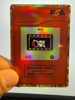 Pokemon-35mm Film Cell-Discontinued FSA-Rainbow-Blastoise Battling Blastoise - Image 2