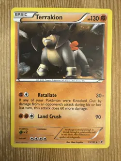 Terrakion 73/101 Cosmos Holo Rare Promo Pokemon TCG BW Noble Victories 2011 MP - Image 1