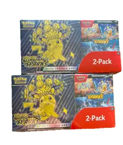 Pokemon TCG Surging Sparks ETB + Booster Bundle Costco Pack Sealed *Lot of 2* - Image 2