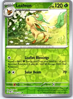 Leafeon 005/131 Holo Rare Prismatic Evolutions Pokemon Reverse Holo NM - Image 1