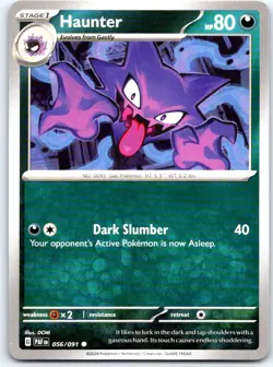 Haunter 056/091 Normal Common Paldean Fates Pokemon NM - Image 1