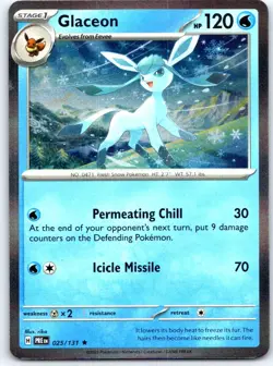 Glaceon 025/131 Holo Rare Prismatic Evolutions Pokemon Holo NM - Image 1