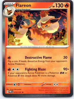 Flareon 013/131 Holo Rare Prismatic Evolutions Pokemon Holo NM - Image 1