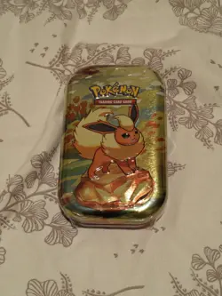 Pokemon TCG: Scarlet & Violet-Prismatic Evolutions Mini Tin (Flareon) New Sealed - Image 1