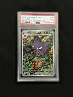 2025 POKEMON MEP MEGA GENGAR EX MEGA BATTLE DECK #027 HAUNTER PSA 9 - Image 1