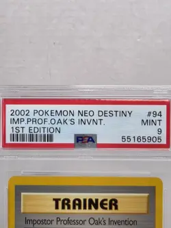 Pokemon Impostor Professor Oak's Invention Neo Destiny 94 1st Edition PSA 9 MINT - Image 2