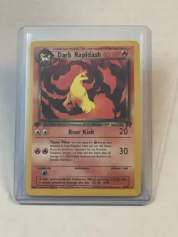VTG Pokemon TCG Dark Rapidash 44/82 1st Edition Team Rocket Non-Holo WOTC 2000 - Image 1