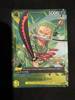 Roronoa Zoro P-042 - CS 2024 Promo Stamp - One Piece Championship Card English - Image 1