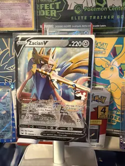Zacian V 138/202 - Play! Pokemon Prize Pack Series One Stamped - rare - HOLO - Image 3