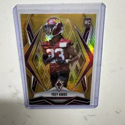 2025 Panini Phoenix - Rookies Trey Amos #213 Gold Hyper 6/10 (RC) - Image 1
