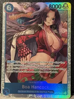 Boa Hancock OP07-051 Super Rare Foil English One Piece TCG Card - Image 1