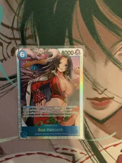 One Piece TCG Boa Hancock Super Rare Foil Card OP07-051 English Edition - Image 1