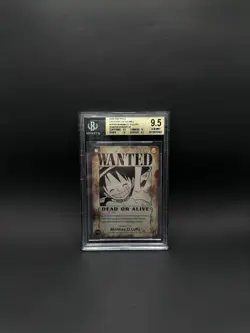 One Piece OP13 Carrying On His Will Wanted Luffy BGS 9.5 English - Image 1