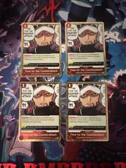 OP14-018 Time For The Counterattack X4 Playset Rare One Piece Tcg - Image 1