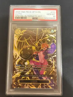 2025 One Piece OP13 EN Lilith Special Alternate Art #111 PSA GEM 10 - Image 1