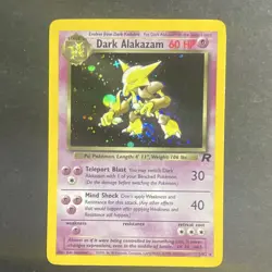 Wizards of the Coast Dark Alakazam Team Rocket Holo Rare Eng 60 HP 1/82 - Image 1