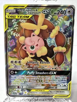 Pokemon TCG Mega Lopunny & Jigglypuff GX Tag Team Alt Art 226/236 nm - Image 1