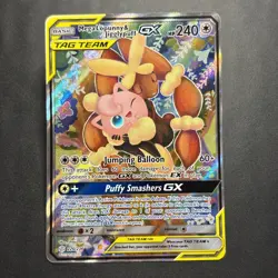 Pokemon TCG Mega Lopunny & Jigglypuff GX Tag Team 226/236 Cosmic Eclipse NM - Image 1