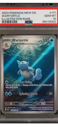 Pokemon TCG Wartortle Scarlet Violet-151 171/165 Holo Illustration Rare PSA 10 - Image 1