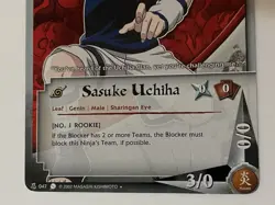 Naruto CCG - (No. 1 Rookie) Sasuke Uchiha #047 - 2002 Jump Bandai Card - Image 4