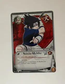 Naruto CCG - (No. 1 Rookie) Sasuke Uchiha #047 - 2002 Jump Bandai Card - Image 1