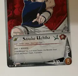Naruto CCG - (No. 1 Rookie) Sasuke Uchiha #047 - 2002 Jump Bandai Card - Image 4