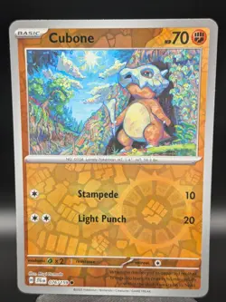 Pokemon Card - Cubone 076/159 Common Reverse Holo SV09: Journey Together NM - Image 1