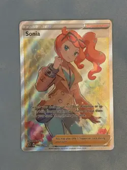 Pokemon TCG Sonia Rebel Clash 192/192 Holo Full Art Ultra Rare Card LP - Image 1