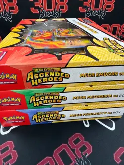 Pokemon TCG Mega Evolution Ascended Heroes Mega Ex Box SEALED Set of (3) - Image 3