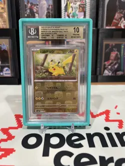 BGS 10 Pikachu Master Ball 151 Reverse Holo 025 SV2A Japanese Pokemon [LOW POP] - Image 1
