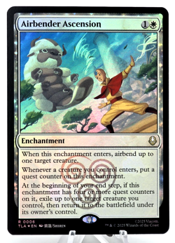 MTG Airbender Ascension, (0006) FOIL Avatar The Last Airbender Rare - Image 1
