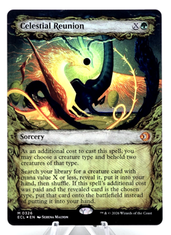 MTG Celestial Reunion (Showcase) FOIL 0326 Lorwyn Eclipsed Regular Mythic - Image 1