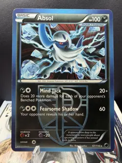 Absol 67/116 Rare Plasma Freeze Pokemon Moltres Legendary Battle Deck Exclusive - Image 1