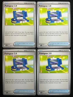 4x Pokegear 3.0 Playset 084/086 Black Bolt Pokemon Uncommon NM - Image 1