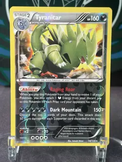 Pokemon Tyranitar Fates Collide #56/124 Rare Reverse Holo Near Mint - Image 1