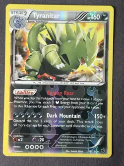 Pokemon Tyranitar Fates Collide #56/124 Rare Reverse Holo Near Mint - Image 2