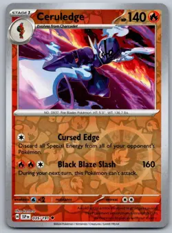 Pokemon Surging Sparks - Reverse Holo Ceruledge 035 - Image 1