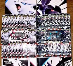 Pokemon SV10.5 Black Bolt & White Flare: 36x Factory-Sealed Booster Packs 🦄🐉! - Image 1