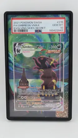 Pokemon PSA 10 Umbreon VMAX 215 SWSH Evolving Skies In Specific Magnetic Case - Image 1