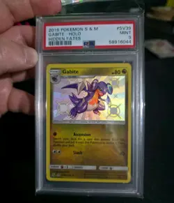 Pokemon Sun & Moon Hidden Fates Shiny Vault Card SV39 Gabite PSA 9 - Image 1
