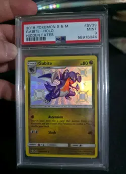 Pokemon Sun & Moon Hidden Fates Shiny Vault Card SV39 Gabite PSA 9 - Image 2