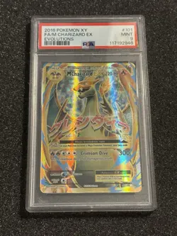 Pokemon XY Evolutions Full Art Holo Card M Charizard EX 101/108 PSA 9 - Image 1