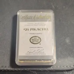 Pikachu #25 23 Karat Gold Plated Trading Card Limited Edition Special Edition - Image 2