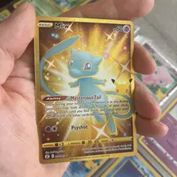 Mew 025/025 Secret Rare Celebrations 25th Anniversary Gold Pokemon Card TCG NM - Image 1
