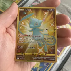 Mew 025/025 Secret Rare Celebrations 25th Anniversary Gold Pokemon Card TCG NM - Image 2